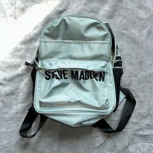 Steve Madden Light Gray and Black Backpack